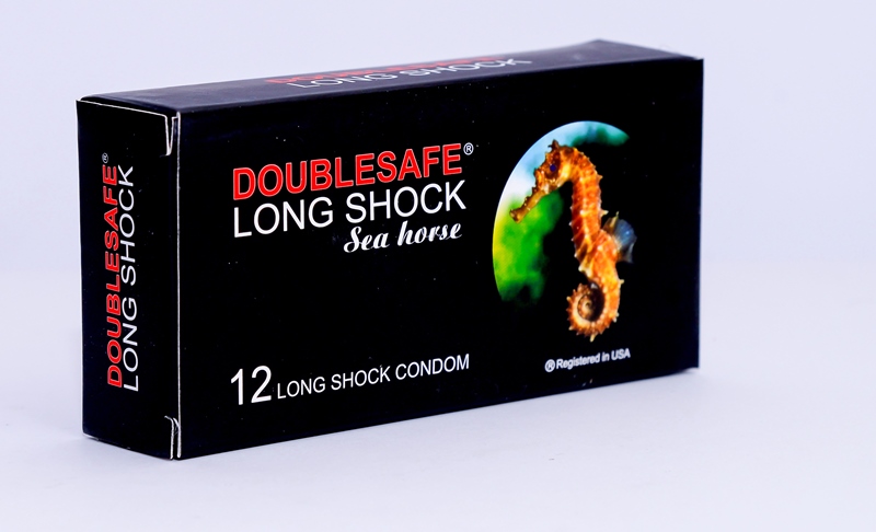 Bao Cao Su Cá Ngựa Kéo Dài Thời Gian Doublesafe Long shock Hộp 12 Chiếc
