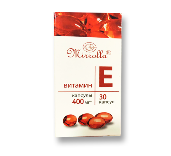 Viên Uống Vitamin E Đỏ Nga Mirrolla 400mg Chống Lão Hóa Da