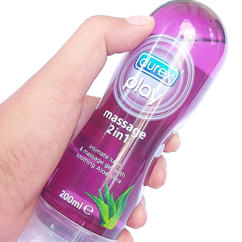 Gel Bôi Trơn Hương Lô Hội Giảm Mùi Hôi Vùng Kín Durex Play Massage 2in1 200ml