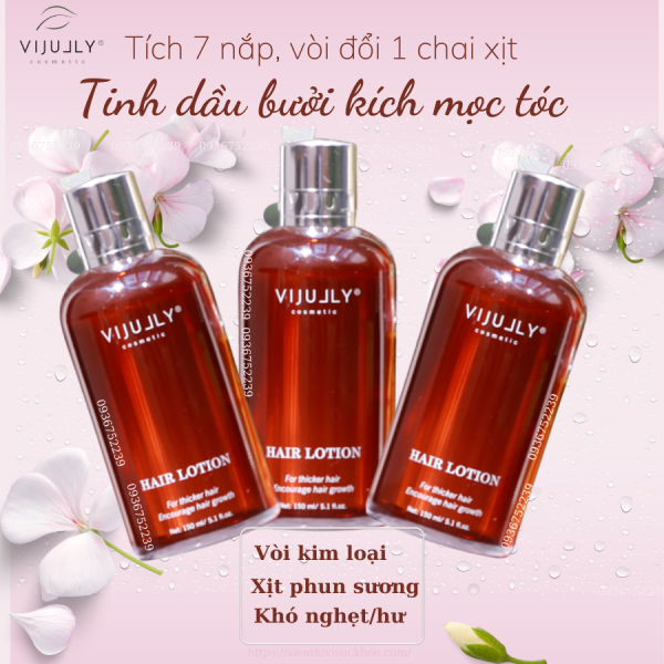Combo 3 Chai Tinh Dầu Bưởi Vijully Kích Thích Mọc Tóc